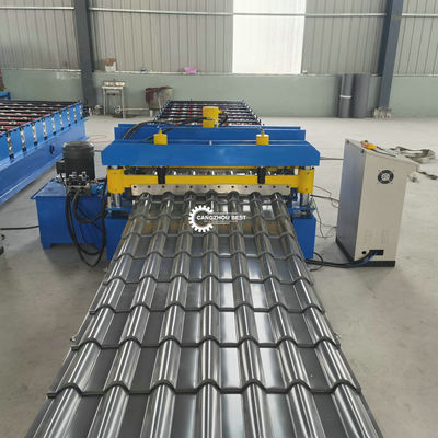 Maschine Plc-Geschwindigkeits-4-6m/Min Roof Tile Roll Forming