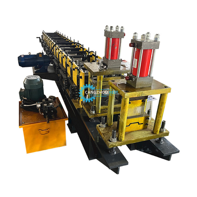 PLC-Steuerung Hydraulische Formschneidmaschine T-Profil V-Form Zaun Stahl machen Rollen Formen