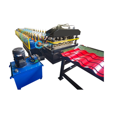 Hydraulisches Schneiden Trapez-Schritt-Fliesen-Rollformmaschine