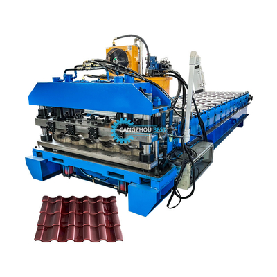 Langlebige Fliesen Dachbau 22 Stufen Rollen Dachfliesen Rollen Formmaschine mit Cr12 Klinge