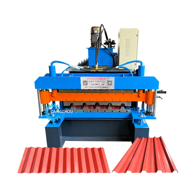 Stahlprofil galvanisiert 686 762 Doppelschicht-Dachblech-Kaltrollenformmaschine