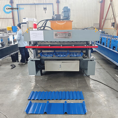 Peru Popular Color Steel Double Layer Tr4&988 Profile Making Roll Forming Maschine für die Herstellung von Profilen
