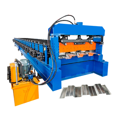 Stahlprofil galvanisierte PLC-Steuerung Decking-Blatt-Boden-Roll-Formmaschine