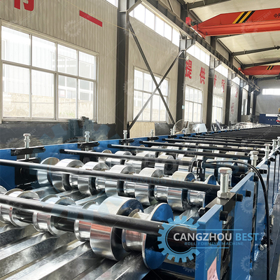 Galvanisierte Fliegende Schneider Non Stop 20m/min Decking Boden Stahlblech Rollen Formierung Maschine