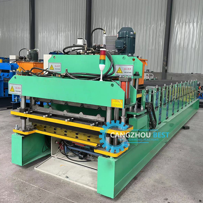 Farbstahlprofil Hydraulische Doppelschicht-Blattmetall-Dachmaschine PLC-Steuerung
