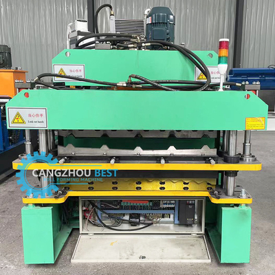 Farbstahlprofil Hydraulische Doppelschicht-Blattmetall-Dachmaschine PLC-Steuerung