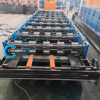 1000 mm Touchscreen Metalldachblech Rollenformmaschine Plc Steuerung