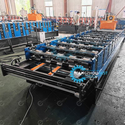 1000 mm Touchscreen Metalldachblech Rollenformmaschine Plc Steuerung