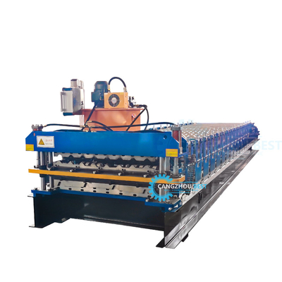 Hydraulische automatische abgeschnittene Dachplattenrollenformmaschine