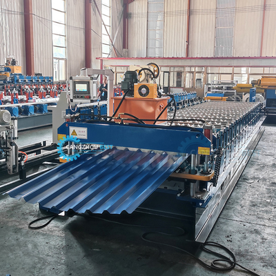 Hydraulische automatische abgeschnittene Dachplattenrollenformmaschine
