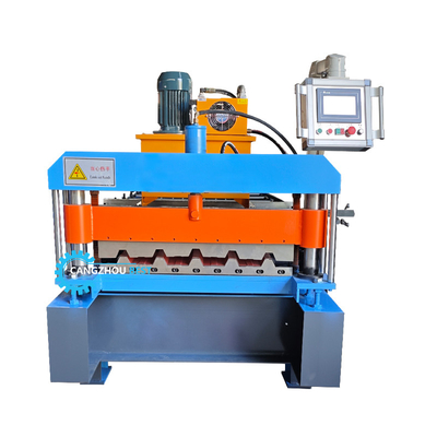 Hydraulische PLC-Steuerung Metall-Dachplatten-Rollformmaschine für Baustoffe
