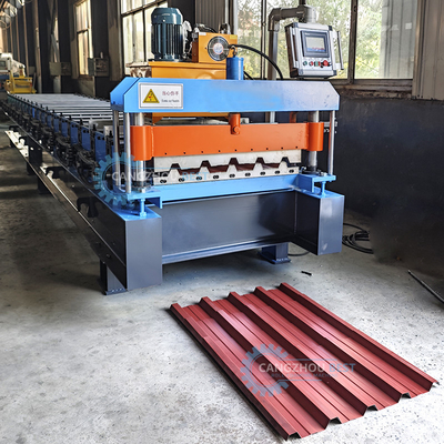 Hydraulische PLC-Steuerung Metall-Dachplatten-Rollformmaschine für Baustoffe