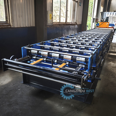 Hydraulische PLC-Steuerung Metall-Dachplatten-Rollformmaschine für Baustoffe
