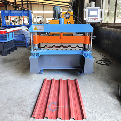 Hydraulische PLC-Steuerung Metall-Dachplatten-Rollformmaschine für Baustoffe