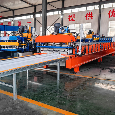 Farbstahlprofil Hochgeschwindigkeits-Rib/R-Panel-Dachblech-Rollformmaschine