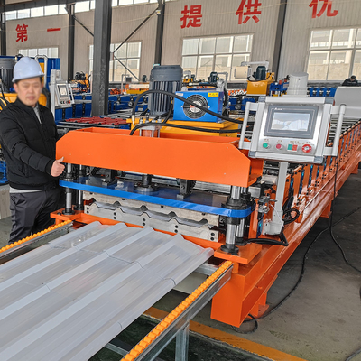 Farbstahlprofil Hochgeschwindigkeits-Rib/R-Panel-Dachblech-Rollformmaschine