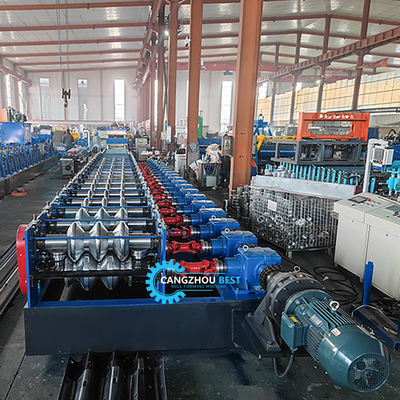 Stahldicke 4 mm Eisen Schnellwechsel 2&amp;3 Wellen Crash Barrier Roll Forming Machine