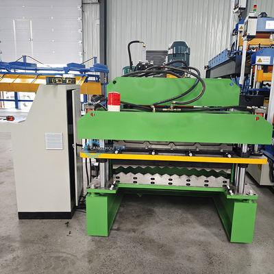 Geschwindigkeitsstabile automatische PPGI Ridge Cap Roll Formmaschine mit 15-16 Stationen