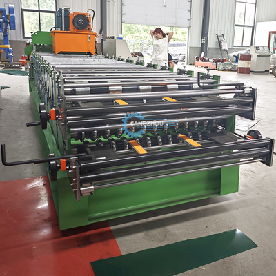 Geschwindigkeitsstabile automatische PPGI Ridge Cap Roll Formmaschine mit 15-16 Stationen