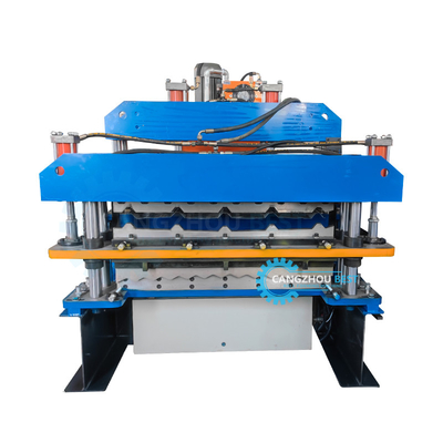 Delta PLC automatische Steuerung Zwei-Schicht-Dach-Blatt Roll Formmaschine