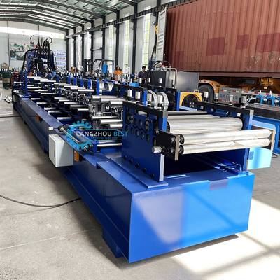 Plc-Steuerung C Z U Purlin Rollenformmaschine Hydraulisches Streichen und Schneiden