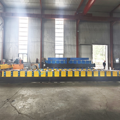 Brasilien Materialdicke 0,3-0,8 mm Rollenformmaschine Metall Stahl Dachfliesen Herstellung Hydraulik Schneiden