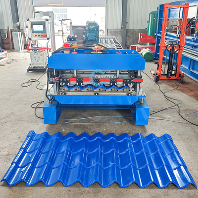 Mexiko Beliebtes Design Dachfliesen Rollformmaschine Hydraulische Führungspfeiler 3D-Schneider Spanisch