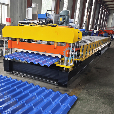 Metalldachfliesen verglasterte Blechrollenformmaschine 8,5kw