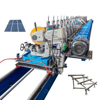 Flügelschneidmaschine mit hydraulischem Bohrloch Hochgeschwindigkeitsmaschine mit C-Kanal-Rollformmaschine
