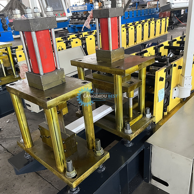 PLC-Steuerung Hydraulische Formschneidmaschine T-Profil V-Form Zaun Stahl machen Rollen Formen