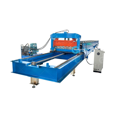 PLC-Steuerungssystem Bodendeck-Rollformmaschine 1250 mm Breite für die Verarbeitung von Decking-Blättern