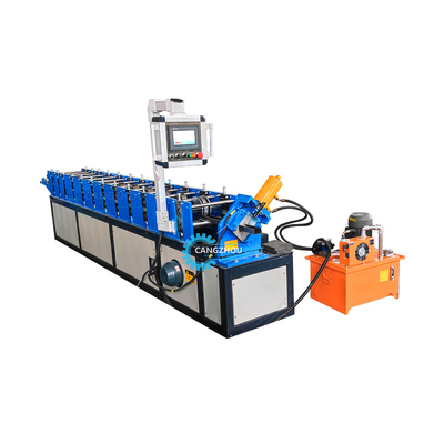 7.5*1.2*1.5m Hydraulisches Schneidsystem Stang und Gleis Rollenformmaschine mit ±2mm Schneid Toleranz