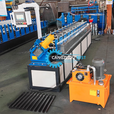 7.5*1.2*1.5m Hydraulisches Schneidsystem Stang und Gleis Rollenformmaschine mit ±2mm Schneid Toleranz