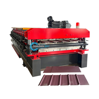 Automatisch gesteuerte Stahlprofil-Doppelschicht-Dachplatten-Rollformmaschine