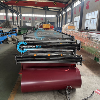 Europa Farbe Bambus-Dachfliese IBR-Dachplatte Doppelschicht Rollenformmaschine