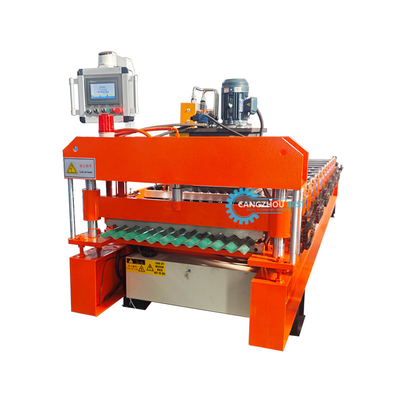 Farbstahl-Wallprofil-Rollformmaschine mit einer Schicht