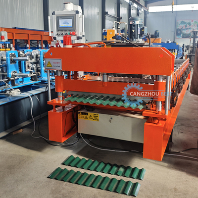 Farbstahl-Wallprofil-Rollformmaschine mit einer Schicht