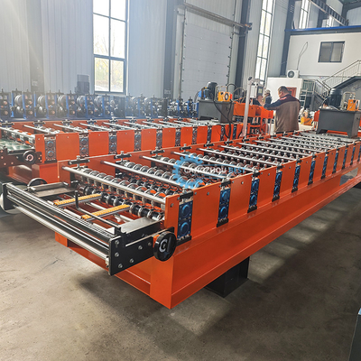 Farbstahl-Wallprofil-Rollformmaschine mit einer Schicht