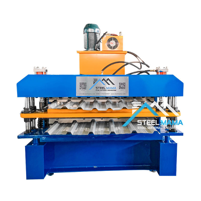 5.5Kw Hauptmotorleistung Doppelschicht-Dachblechmaschine 8-12m/Min Formschnelligkeit für langlebige Dachdecken