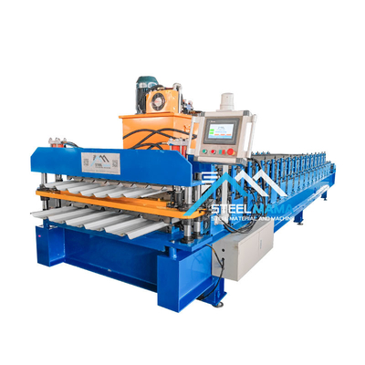 5.5Kw Hauptmotorleistung Doppelschicht-Dachblechmaschine 8-12m/Min Formschnelligkeit für langlebige Dachdecken