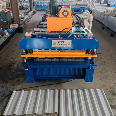 5.5Kw Hauptmotorleistung Doppelschicht-Dachblechmaschine 8-12m/Min Formschnelligkeit für langlebige Dachdecken
