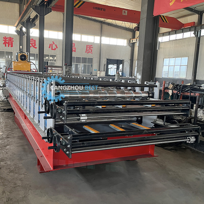 Automatische Bedienung Stahlfliesen Dachplatte Maschine für eine reibungslose Produktion