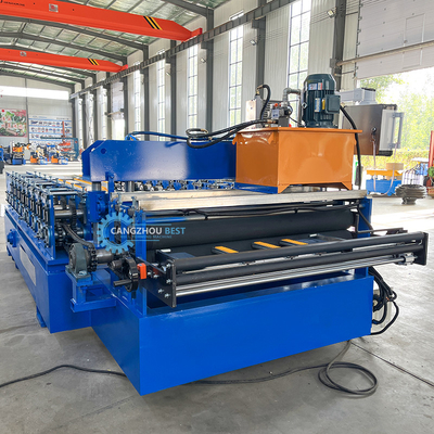 Automatische Änderung der Größe PU Liner Stahl Profil Dachblech Rollen Formierung Maschine für 0,3-0,8mm