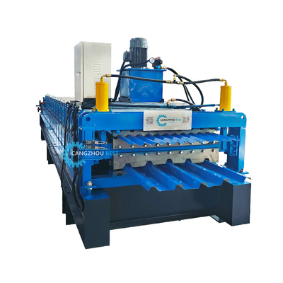 0.14 MM bis 0,3 MM Doppelschicht Stahlprofil-Dachblech-Rollformmaschine