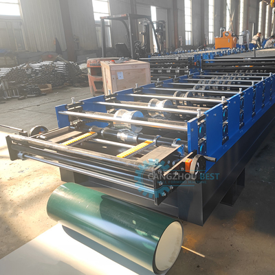 Hochrippen-Dachplatte Doppelschicht-Rollformmaschine automatisch