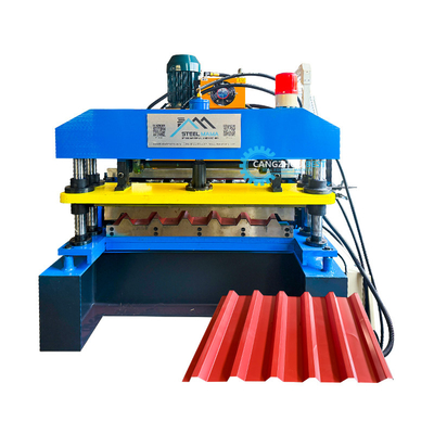 0.3-0.8 mm Ibr Metalldachrollenformmaschine mit Steuerung durch PLC-Steuerungssystem