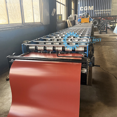0.3-0.8 mm Ibr Metalldachrollenformmaschine mit Steuerung durch PLC-Steuerungssystem