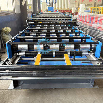 Stahlprofil galvanisiert 686 762 Doppelschicht-Dachblech-Kaltrollenformmaschine