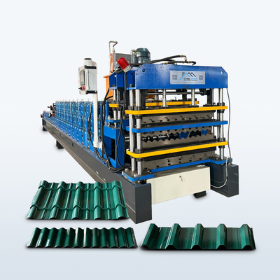 0.25-0.6mm Dicke Drei-Schicht-Rollformmaschine 5.5Kw Hauptmotorleistung