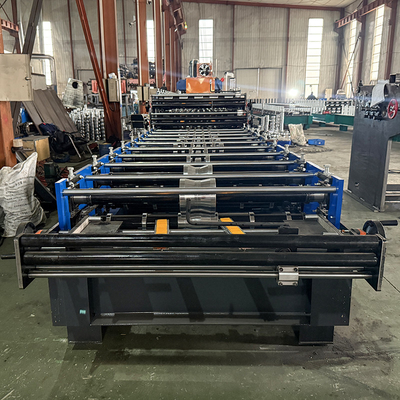 Delta-Inverter Drei-Schicht-Dach-Stahl-Profil-Rollformmaschine für 0,25-0,6 mm Materialdicke